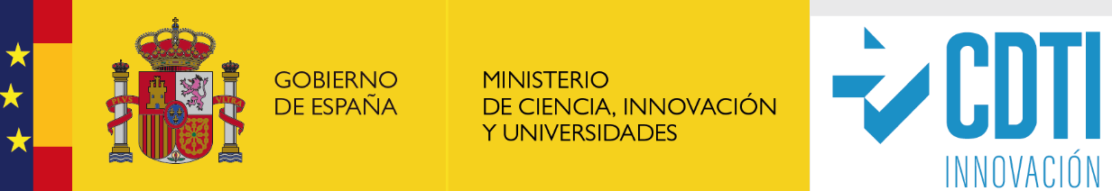 Logos del Ministerio de Ciencia, Innovación y Universidades y CDTI